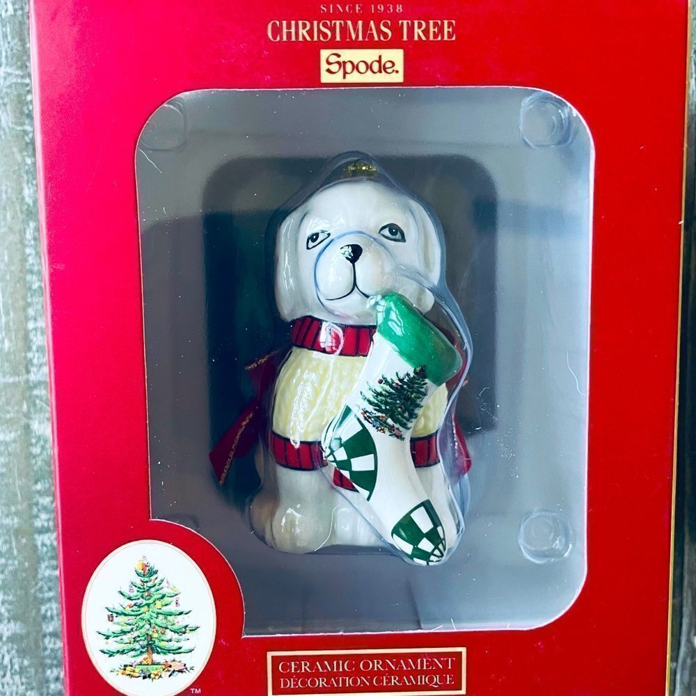 Spode Christmas Tree Dog Ornament